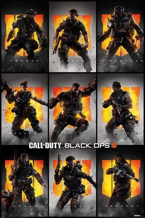 Poster Call of Duty Black Ops 4 Characters 61x91,5cm, Verzamelen, Posters, Nieuw, A1 t/m A3, Verzenden