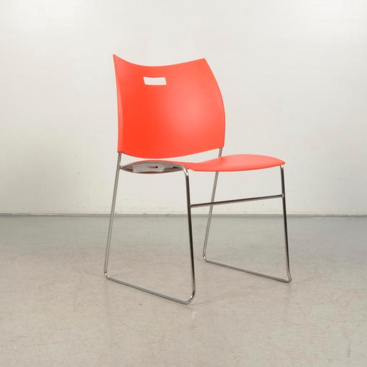 Vergaderstoel Casala Carver - Rood - Buisframe onderstel, Huis en Inrichting, Bureaustoelen, Ophalen of Verzenden
