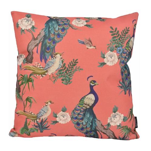 Peacock & Birds | 45 x 45 cm | Kussenhoes | Katoen/Linnen, Huis en Inrichting, Woonaccessoires | Kussens, Verzenden