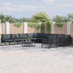 vidaXL Tuin Sofa Set 11 pcs Antraciet Staal, Tuin en Terras, Tuinsets en Loungesets, Verzenden, Nieuw