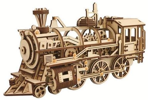 Robotime 3D Houten Puzzel - Locomotief, Hobby en Vrije tijd, Modelbouw | Overige, Verzenden