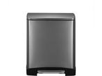 EKO - E-Cube recycling pedaalemmer 28+18 liter - Stainless, Verzenden, Nieuw