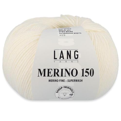 Lang Yarns Merino 150 - 94 ecru - Merinowol Garen, Hobby en Vrije tijd, Breien en Haken, Ophalen of Verzenden