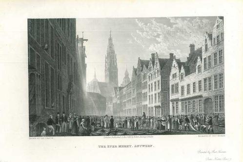 Zicht op Antwerp, Antiek en Kunst, Kunst | Etsen en Gravures