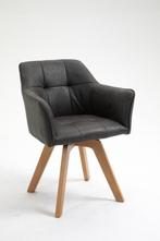 Design stoel LOFT antiek grijs draaiframe van massief, Nieuw, Ophalen of Verzenden