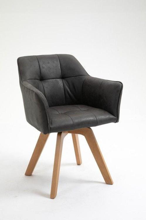 Design stoel LOFT antiek grijs draaiframe van massief, Huis en Inrichting, Stoelen, Ophalen of Verzenden