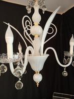 Lamp - Geëmailleerd glas en Boheems kristal