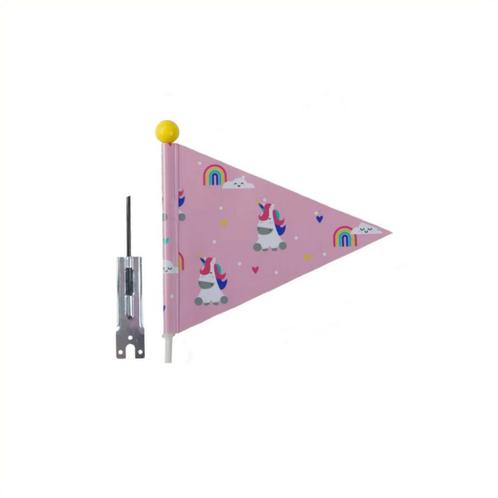 Vlag kinderfiets deelbaar - Unicorn Roze, Fietsen en Brommers, Fietsonderdelen, Nieuw, Verzenden