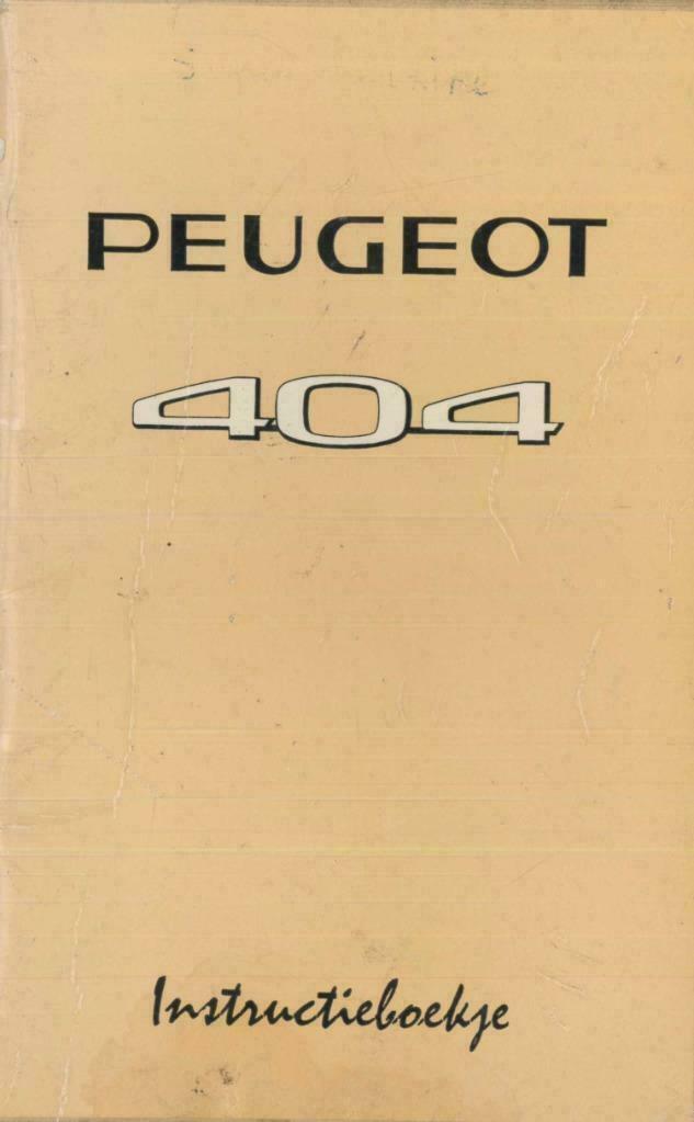 1968/69 Peugeot 404 Instructieboekje Handleiding Nederlands, Auto diversen, Handleidingen en Instructieboekjes, Verzenden