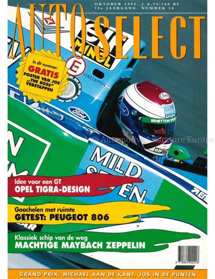 1994 AUTO SELECT MAGAZINE 10 NEDERLANDS, Boeken, Auto's | Folders en Tijdschriften