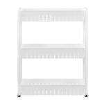 Keukentrolley kunststof met 3 manden 72x12x54,5 cm wit, Huis en Inrichting, Verzenden, Nieuw