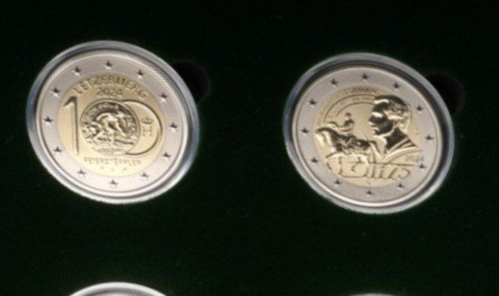 Luxemburg. 2 Euro 2024/2025 (4 stuks) Reverse Proof (Zonder, Postzegels en Munten, Munten | Europa | Euromunten