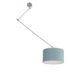 Moderne hanglamp staal met kap mineraal 35 cm - Blitz, Nieuw, Overige materialen, Modern, 75 cm of meer