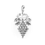 18 Krt. witgouden hanger van een tros druiven met diamant..., Ophalen of Verzenden, Gebruikt, Goud, Overige merken