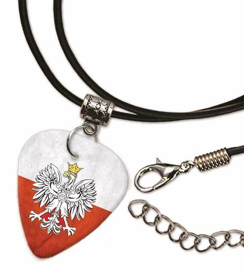Poolse vlag plectrum ketting, sleutelhanger of oorbellen, Sieraden, Tassen en Uiterlijk, Overige Accessoires, Nieuw, Ophalen of Verzenden