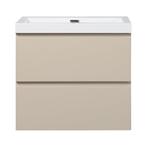 Badkamermeubel Summer 60cm mat beige zonder kraangat, Verzenden, Nieuw