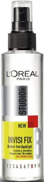 L'OREAL STUDIO LINE INVISI FIX ALCOHOL-FREE LIQUID GEL SPR.., Nieuw, Verzenden