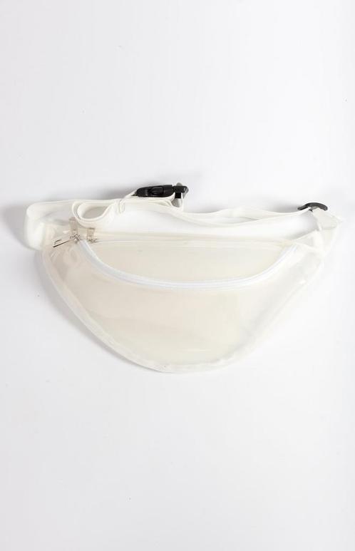 Transparante Heuptas Melk Wit Rond Tasje Heuptasje Witte Tas, Sieraden, Tassen en Uiterlijk, Tassen | Damestassen, Overige typen