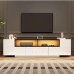 Hoogglans TV-meubel 180 cm – Wit met LED Verlichting, Huis en Inrichting, Kasten | Televisiemeubels, Verzenden, Nieuw