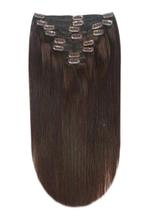 Remy Human Hair extensions straight 18 - bruin 3#, Nieuw