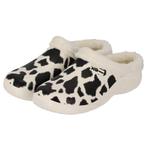 XQ Dames Tuinklompen Koeienprint Met Bontje - Instap &, Ophalen of Verzenden, Nieuw