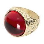 Gouden Ring Met Rode Steen, Verzenden, Nieuw