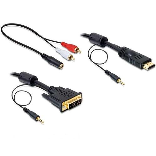 Premium DVI-D Single Link - HDMI kabel met audio -, Audio, Tv en Foto, Audiokabels en Televisiekabels, Ophalen of Verzenden