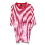 Gestreept t-shirt rood/wit dames, Verzenden, Nieuw, Feestartikel