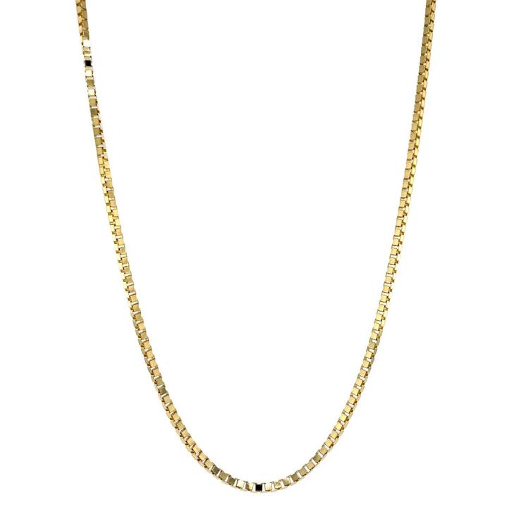 Gouden venetiaan collier 50 cm 14 krt, Sieraden, Tassen en Uiterlijk, Kettingen, Goud, Zo goed als nieuw, Goud, Verzenden