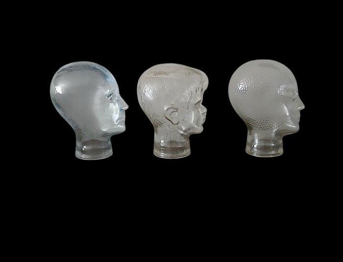 Mannequin - Vintage glazen display hoofden – in de stijl van, Antiek en Kunst, Curiosa en Brocante