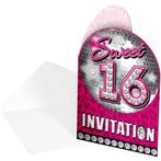 Sweet 16 Uitnodigingen 8st, Hobby en Vrije tijd, Feestartikelen, Verzenden, Nieuw