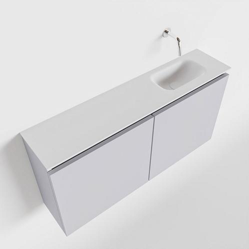 MONDIAZ TURE 100cm toiletmeubel cale. EDEN wastafel talc, Doe-het-zelf en Verbouw, Sanitair, Bad, Nieuw, Ophalen of Verzenden