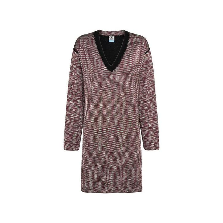 M Missoni • korte wollen jurk met V-hals • XL, Kleding | Dames, Jurken, Paars, Nieuw, Maat 46/48 (XL) of groter, Verzenden