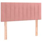 Roze Fluwelen Hoofdbord 90cm vidaXL - Tweedekansje met Ko..., Overige materialen, Verstelbaar, 90 cm, Nieuw