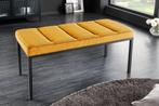 Design bank PETIT BEAUTE 80cm mosterdgeel corduroy zwart, Huis en Inrichting, Banken | Bankstellen, Ophalen of Verzenden, Nieuw