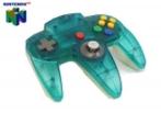 Nintendo 64 Controller Clear Blue met Nieuw Pookje - iDEAL!, Ophalen of Verzenden, Gebruikt