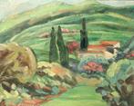 Louise Bosserdet (1889-1972). - Impressionistisch landschap, Antiek en Kunst, Kunst | Schilderijen | Klassiek