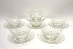 6 Vienne Austria J & L Lobmeyr Glass Bowls & Underplates -