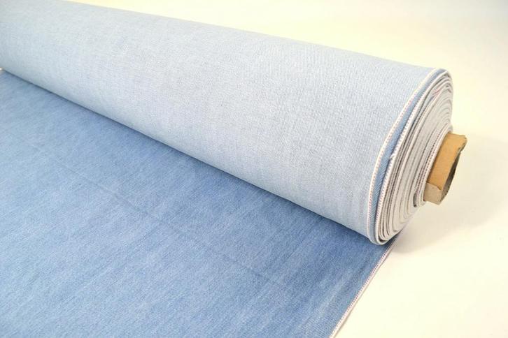 Japanse Denim Stoffen Licht Blauw, Hobby en Vrije tijd, Stoffen en Lappen
