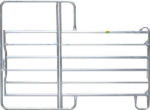 Paneelhek met poort, gegalvaniseerd,  2,20 x 2,40 mtr., Dieren en Toebehoren, Stalling en Weidegang