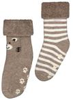 HEMA Baby sokken met katoen - 2 paar bruin sale