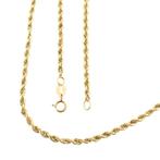 Gouden gedraaide schakel ketting | 43,5 cm (gouden ketting), Sieraden, Tassen en Uiterlijk, Kettingen, Ophalen of Verzenden, Gebruikt