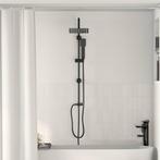 vidaXL Douche systeem Zwart 47 x 20 x 95 cm Roestvrij staal, Verzenden, Nieuw
