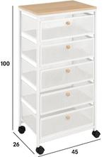 keukentrolley op wieltjes - 5 Laags - Keukentrolley - Kast, Verzenden, Nieuw