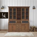 Landelijke klassieke kast, buffetkast, ladekast, servieskast, Huis en Inrichting, Kasten | Buffetkasten, Teakhout, Nieuw, Ophalen of Verzenden