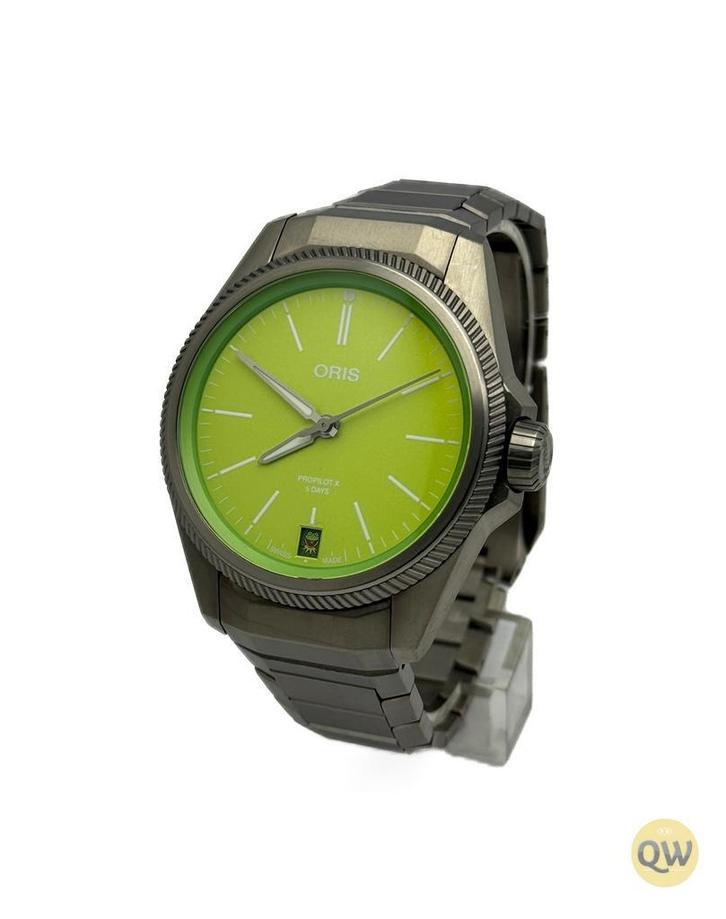 Oris ProPilot X Kermit Edition, Sieraden, Tassen en Uiterlijk, Horloges | Heren, Polshorloge, Zo goed als nieuw, Ophalen of Verzenden