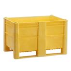 Kunststof Palletbox Geel 1200 x 800 x 760 mm 2 sleden - 520, Doe-het-zelf en Verbouw, Hout en Planken, Nieuw, Verzenden