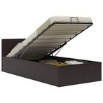 vidaXL Bedframe met opslag hydraulisch kunstleer grijs, Huis en Inrichting, Slaapkamer | Bedden, Overige materialen, 100 cm, Eenpersoons