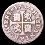 Spanje. Felipe V. Medio Real Acuñado en la ceca de Madrid en