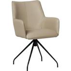 Leren draaibare eetkamerstoel Wave - Toledo Mastic, 60 tot 90 cm, Nieuw, Leer, Ophalen of Verzenden